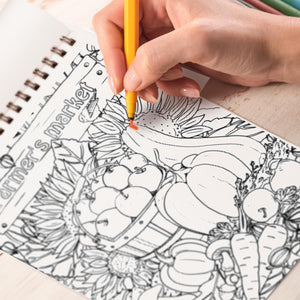 Doodle Vegetable Spiral Coloring Book: 30 Whimsical Doodle Vegetable Coloring Pages to Celebrate the Beauty of Nature's Bounty