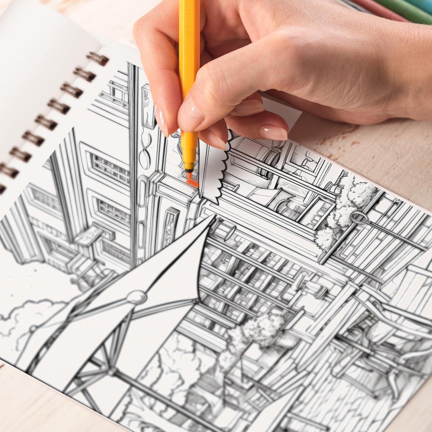 Coffee Shop Spiral Coloring Book: Immerse Yourself in the Cozy Cafe Atmosphere with 30 Captivating Coloring Pages