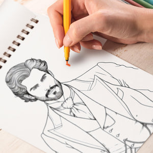 Pin-Up Boys Coloring Book: Dive into 30 Alluring Coloring Pages, Capturing the Charismatic Charms and Magnetic Presence of Pin-Up Boys