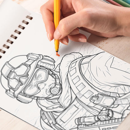 American Soldier Spiral-Bound Coloring Book: 30 Charming Coloring Pages for Coloring Enthusiasts to Embrace the Resilience and Strength of American Soldiers