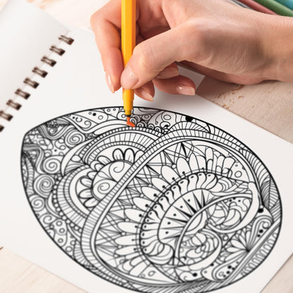 Mandala Easter Egg Coloring Book