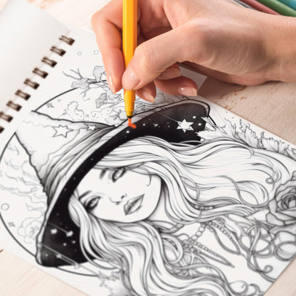 Modern Witches Coloring Book