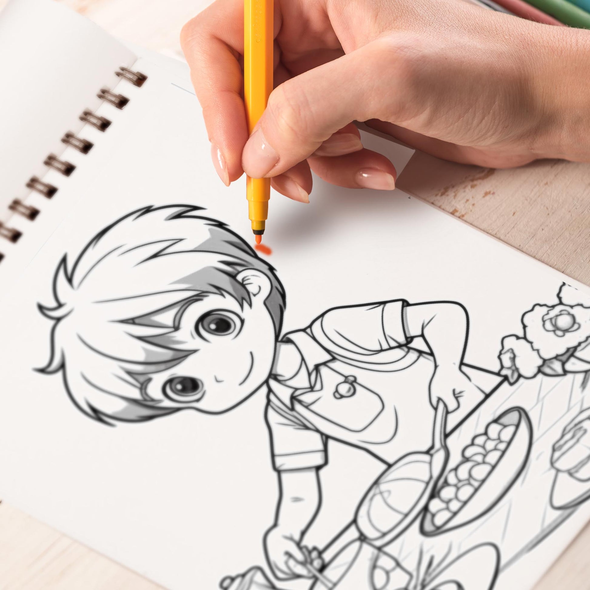 Adorable Steampunk Monster Spiral Coloring Book: 30 Imaginative Coloring Pages, Capturing the Charm and Wonder of Steampunk Monster Encounters