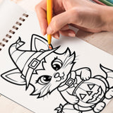 Cute Spooky Halloween Cat Spiral-Bound Coloring Book: Discover 30 Mesmerizing Coloring Pages in the Cute Spooky Halloween Cat Coloring Book for a Bewitching Experience