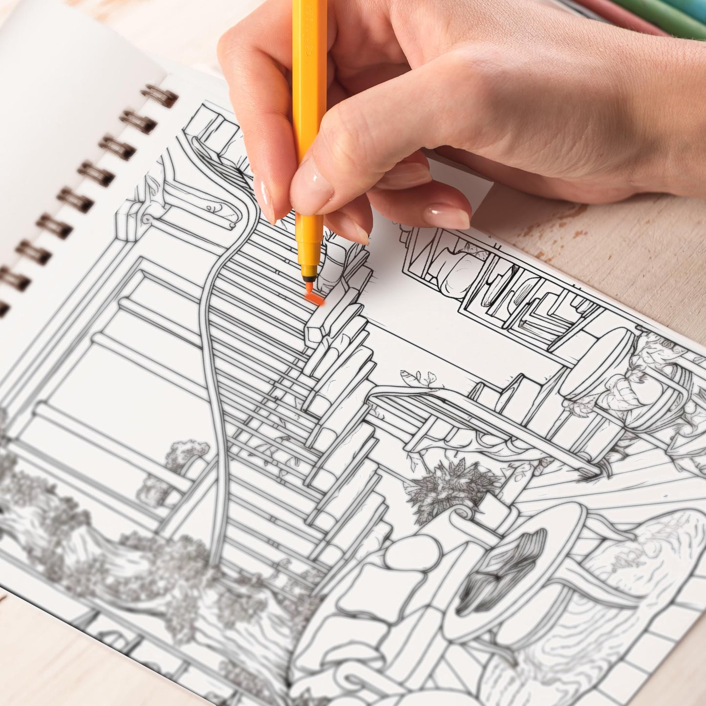 My Dream House Spiral Coloring Book: 30 Captivating Coloring Pages for Art Enthusiasts to Create Stunning and Personalized Dream House Artwork