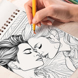 Endless Lesbian Love Spiral Bound Coloring Book: 30 Charming Pages Filled with Timeless Moments of Lesbian Love