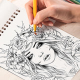 Gruesome Glamour Spiral-Bound Coloring Book: 30 Gruesome Glamour Coloring Pages, Offering a Captivating and Spooky Coloring Experience
