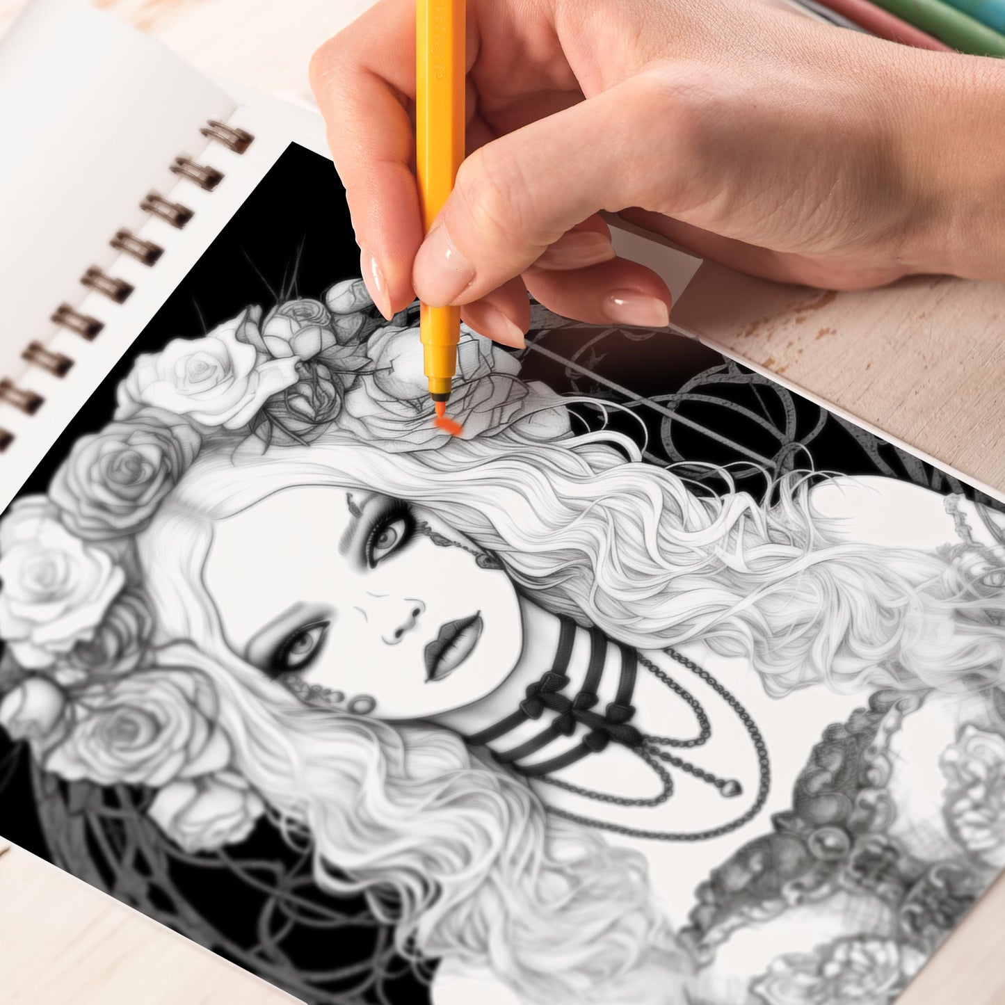Beautiful Creepy Spiral Coloring Book: 30 Exquisitely Macabre Coloring Pages for Adults to Embrace the Beauty in the Dark