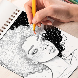 Beautiful Black Girl Spiral Coloring Book: 30 Empowering Coloring Pages, Showcasing Strong and Resilient Black Girls Embracing Their Unique Beauty