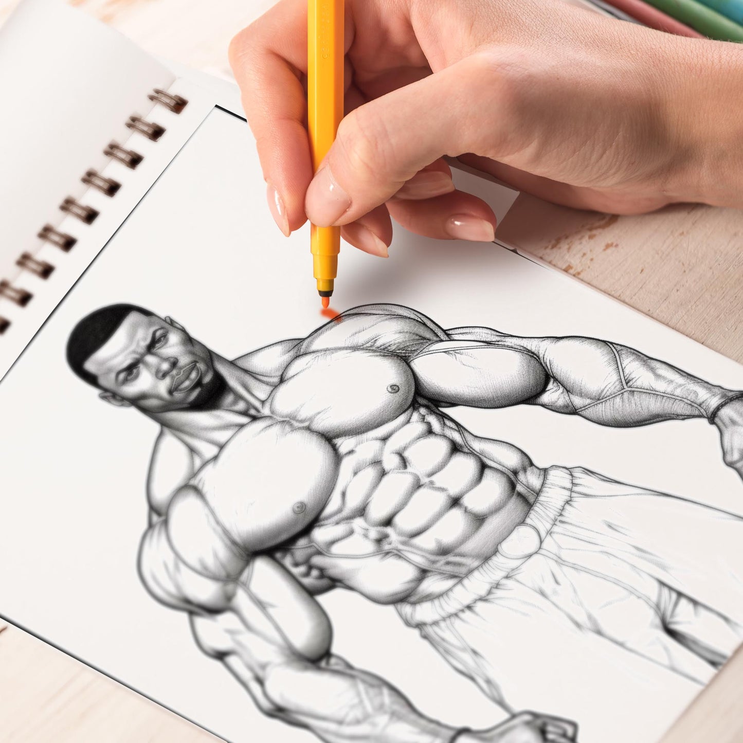 Handsome Black Males Spiral Bound Coloring Book: 30 Captivating Coloring Pages of Black Males for a Stylish and Artistic Journey