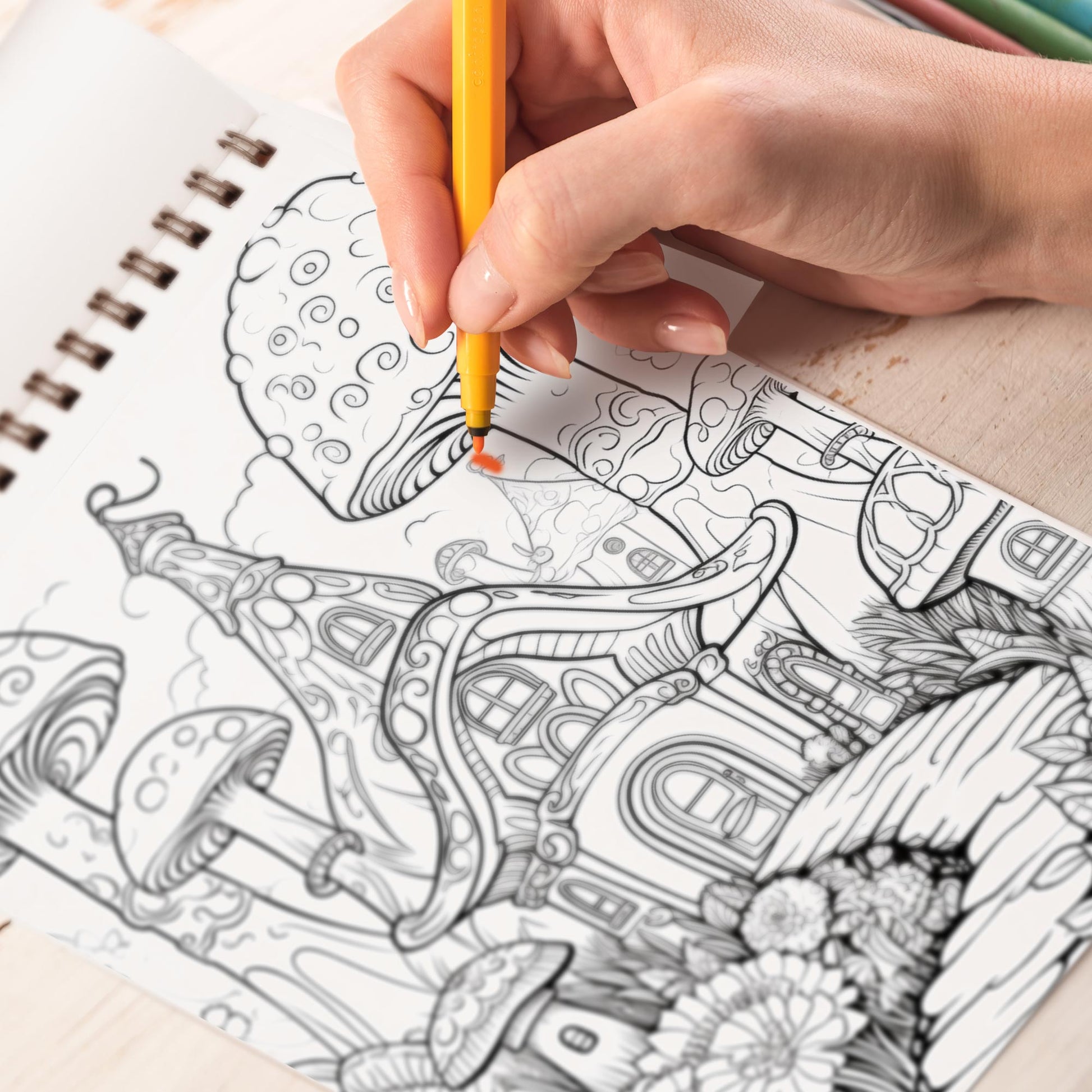 Enchanted Fairy House Coloring Book