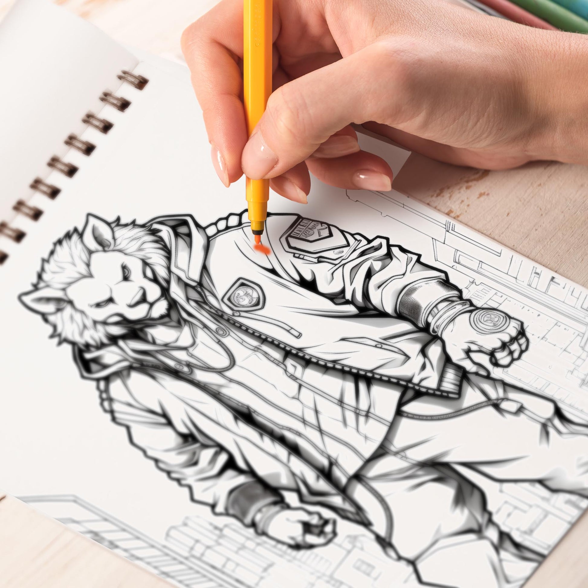 Badass Animals Spiral Coloring Book: 0 Bold and Badass Animal Illustrations for Artistic Souls