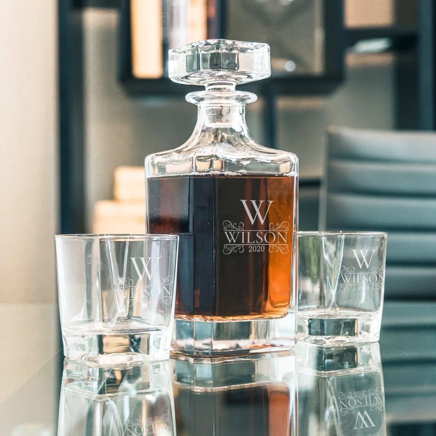Personalized Whiskey Decanter Set 7