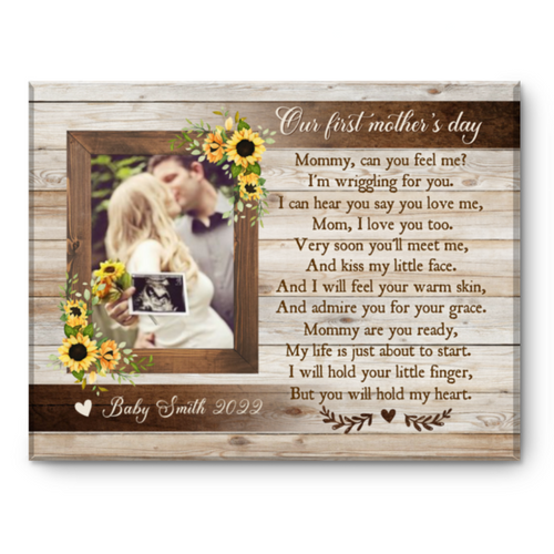 Mothers Day Gift For Pregnant Mom, First Mother’s Day Gift for Expecting Mom, New Mom Canvas, Mommy To Be Gift
