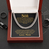 Son Cuban Link Chain If You Need a Hug Just Hold This Close To Feel My Love. Love, Mom Necklace