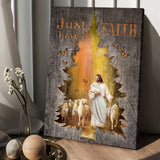 Magic forest, Jesus painting, Lamb of God, Just have faith - Matte Canvas