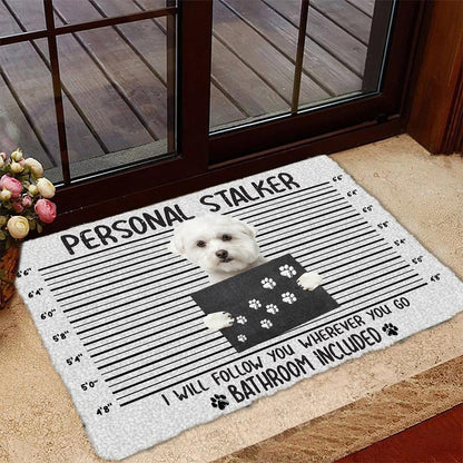 Maltese Personal Stalker Doormat