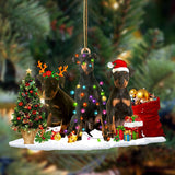 Manchester Terrier-Christmas Dog Friends Hanging Ornament