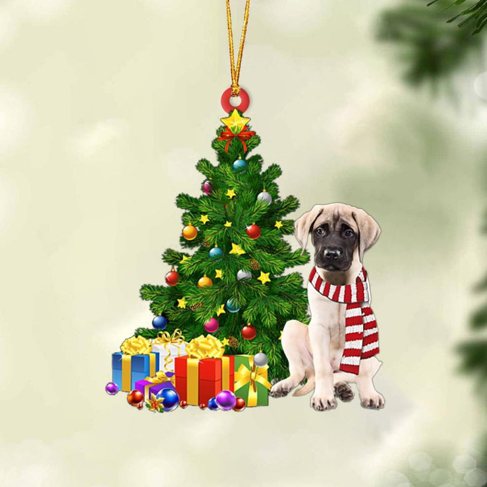 Godmerch- Ornament- Mastiff-Christmas Star Hanging Ornament, Happy Christmas Ornament, Car Ornament