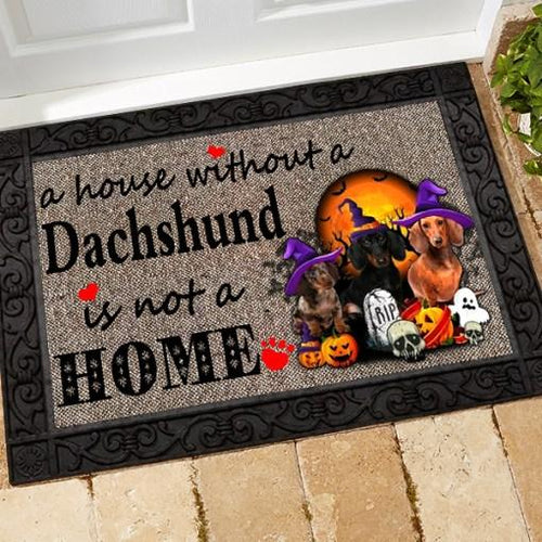 Without Dachshund Halloween Doormat | Best Outdoor Halloween Decoration