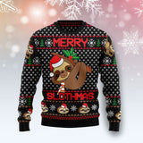 Merry Slothmas Ugly Christmas Sweater 