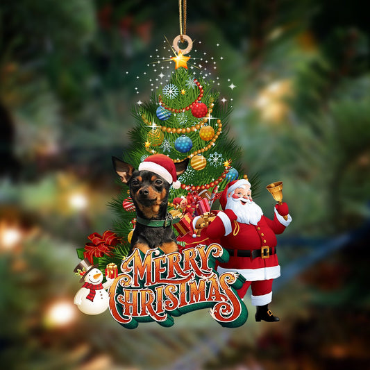 Ornament- Miniature Pinscher-Christmas Tree&Dog Hanging Ornament, Happy Christmas Ornament, Car Ornament