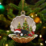 Ornament- Miniature Pinscher-Sleeping Pearl in Christmas Two Sided Ornament, Christmas Ornament, Car Ornament