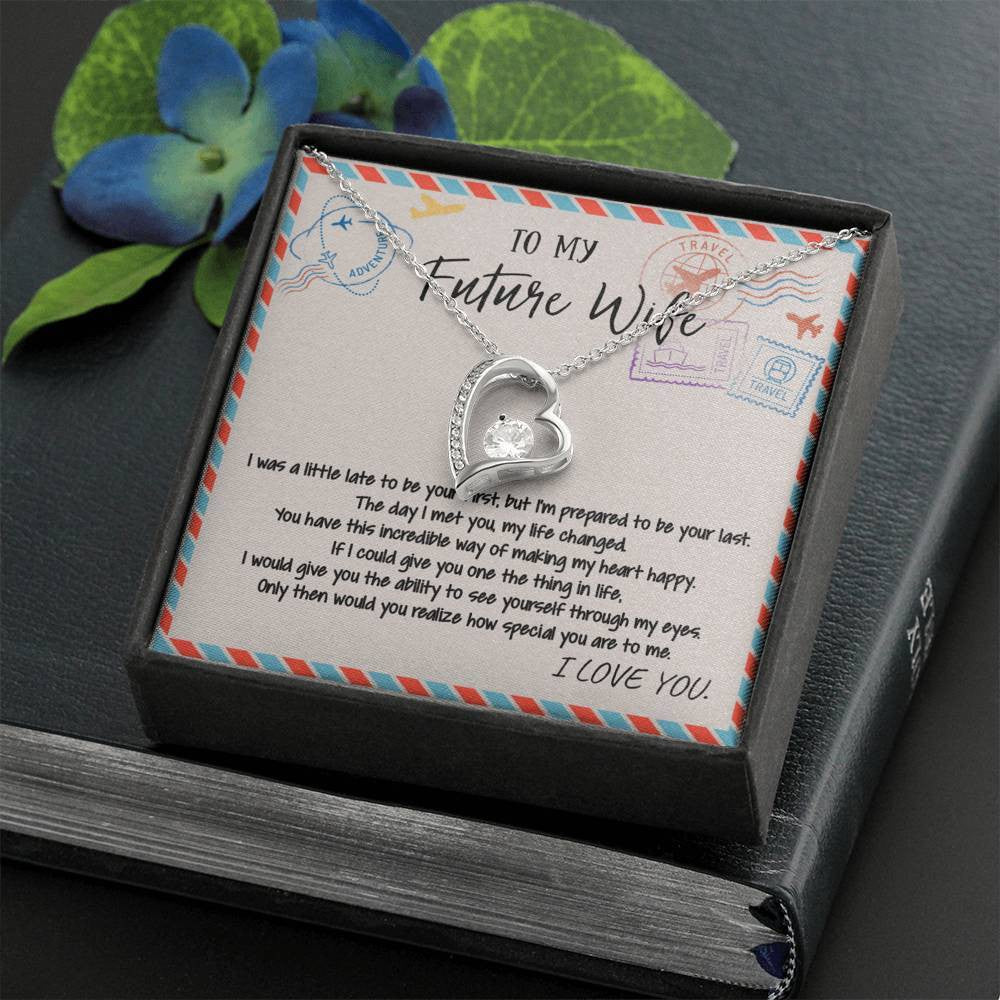 Gift For Future Wife I Love You Envelope Forever Love Necklace With MC