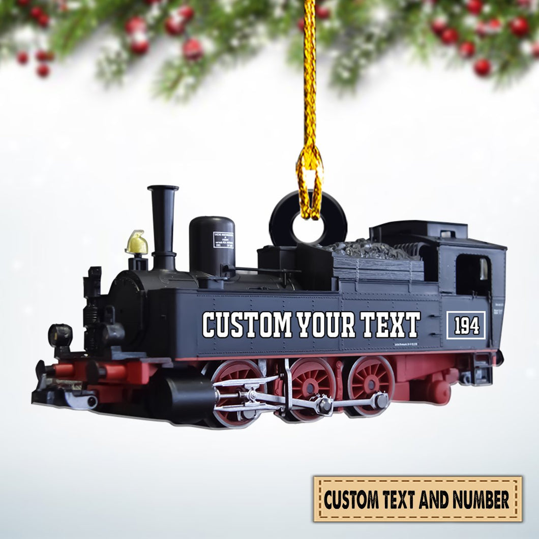 Ornament - Railroader 2 - Custom Shaped Flat Ornament, Christmas Decor, Ornament Decor