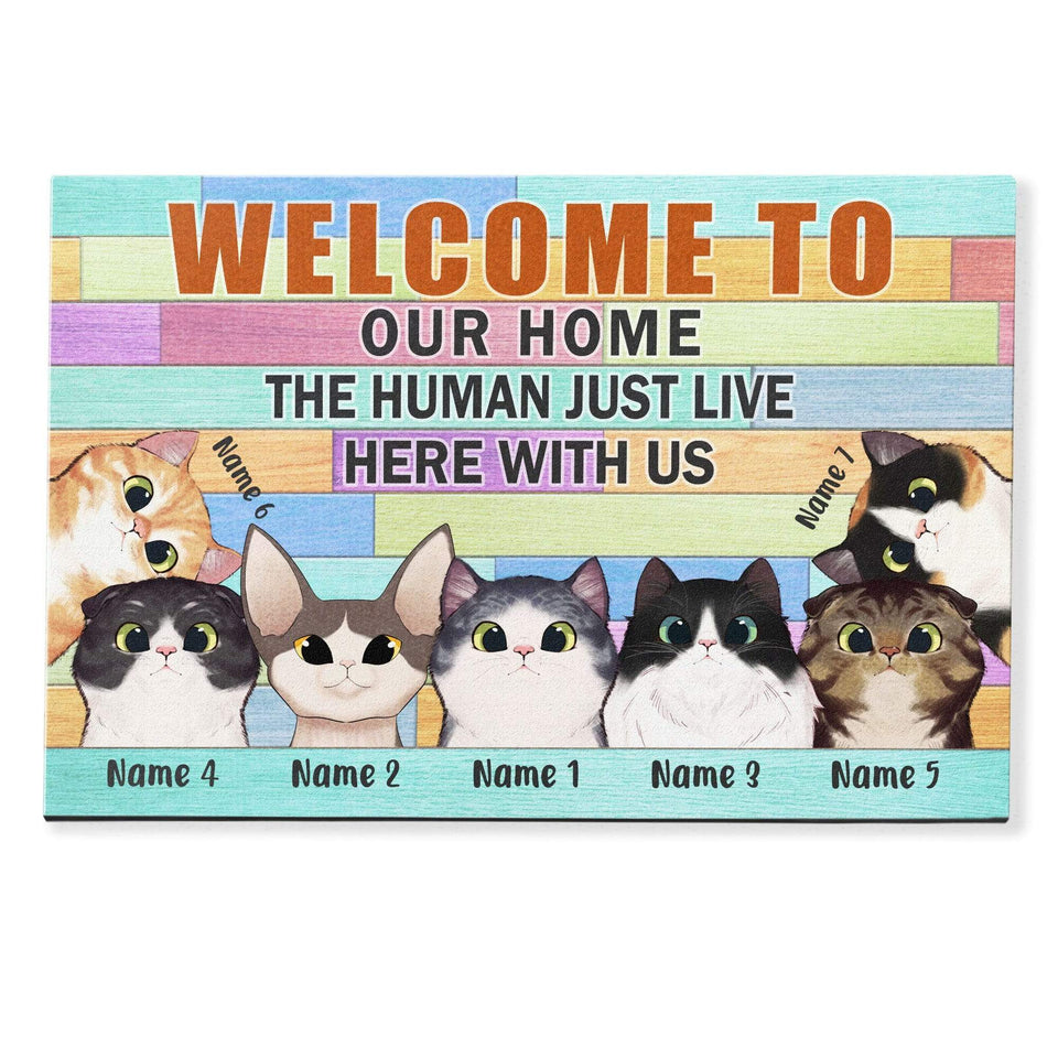 Keep Door Closed Don't Let The Cats Out, Cat Custom Doormat, Gift For Cat Lovers