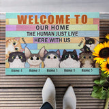 Keep Door Closed Don't Let The Cats Out, Cat Custom Doormat, Gift For Cat Lovers