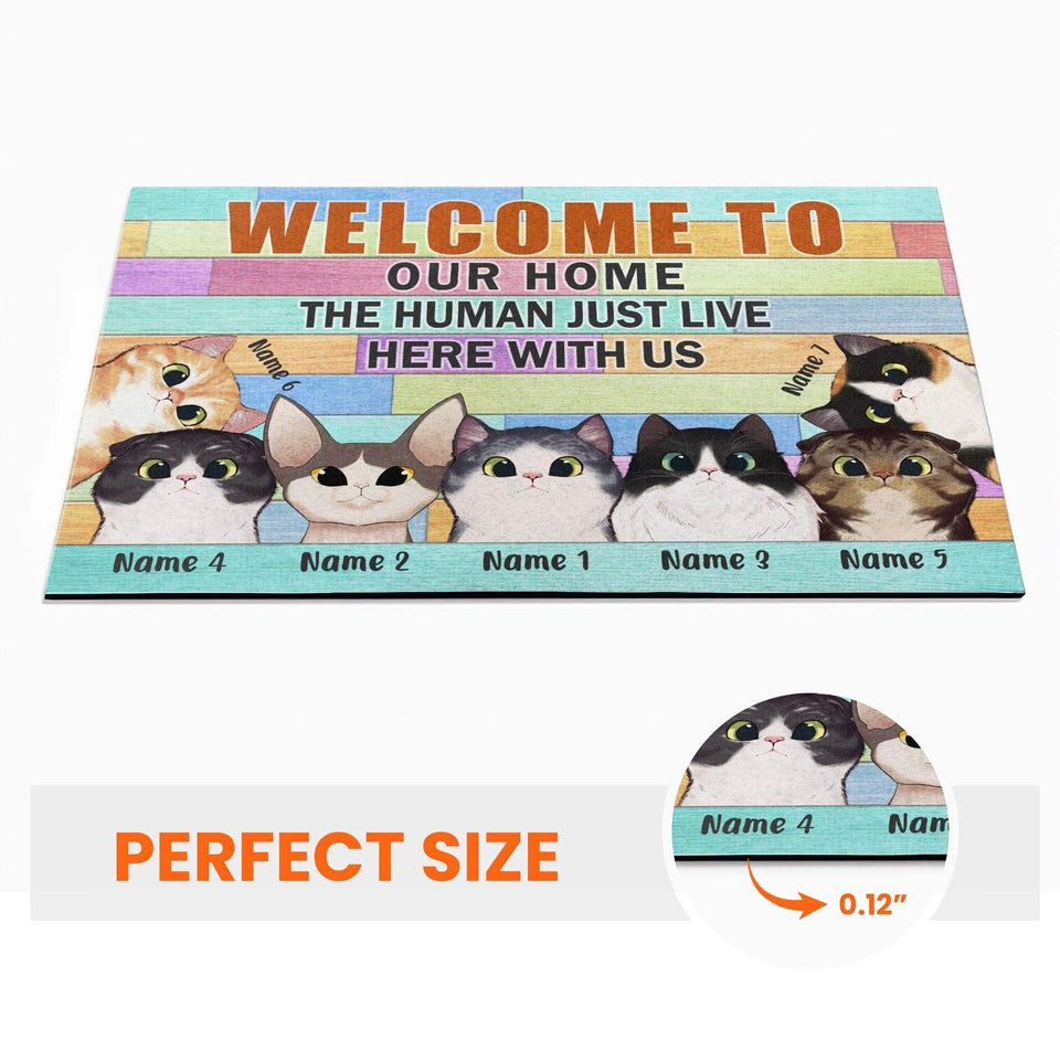 Keep Door Closed Don't Let The Cats Out, Cat Custom Doormat, Gift For Cat Lovers