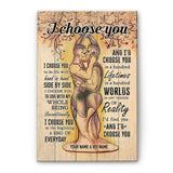 I choose you, LGBT + Custom + Canvas, Gift for Couple