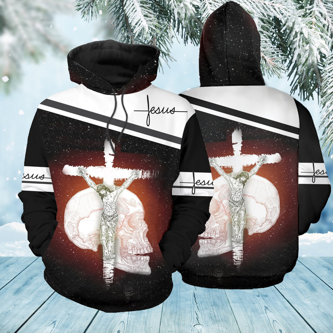 Skull Gifts Skull And Jesus US Unisex Size Hoodie