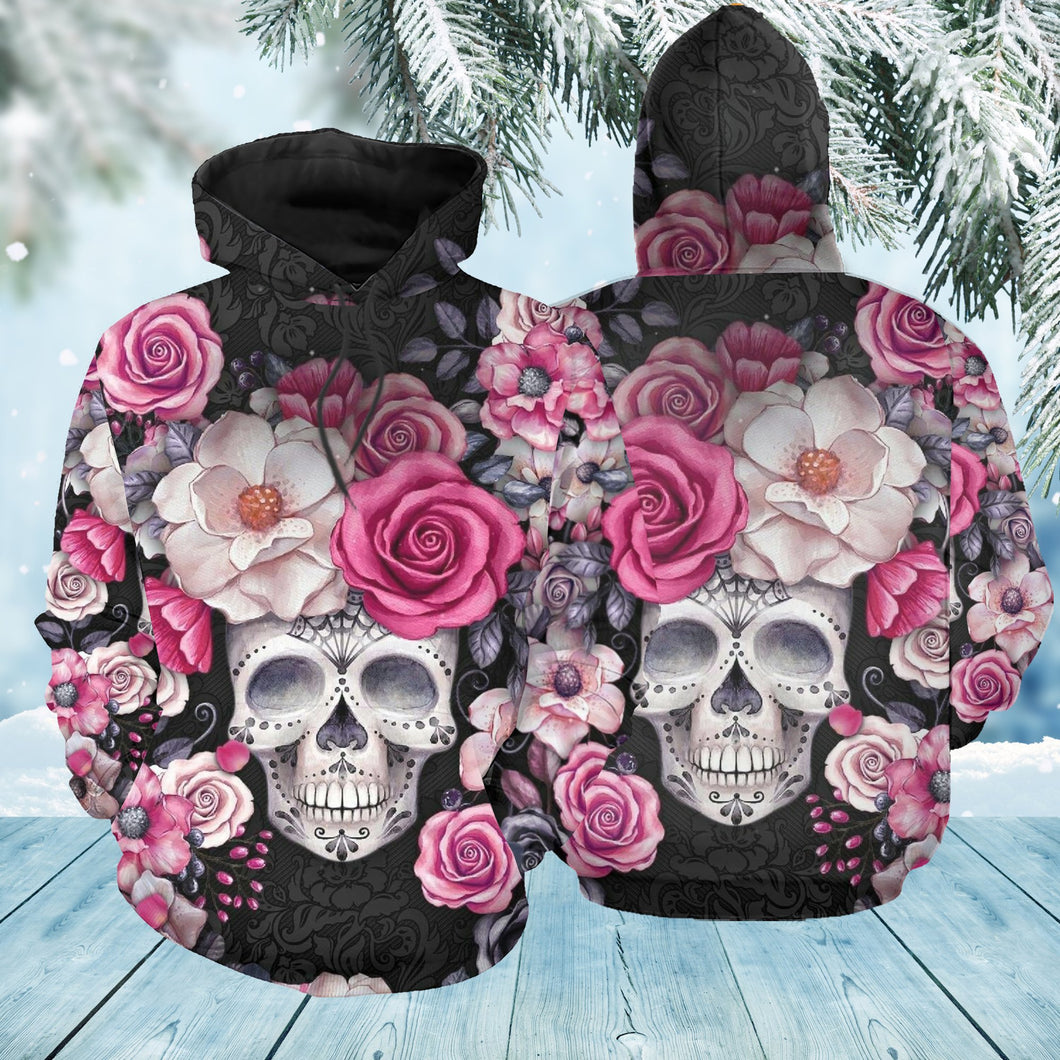 Skull Gifts Skull Roses US Unisex Size Hoodie