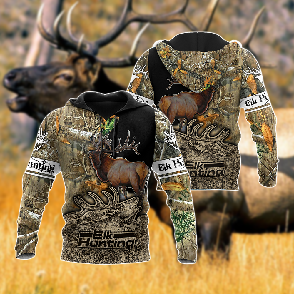 Hunting Gifts Deer Hunting Gifts Elk Hunting Legend All Over Printed US Unisex Size Hoodie