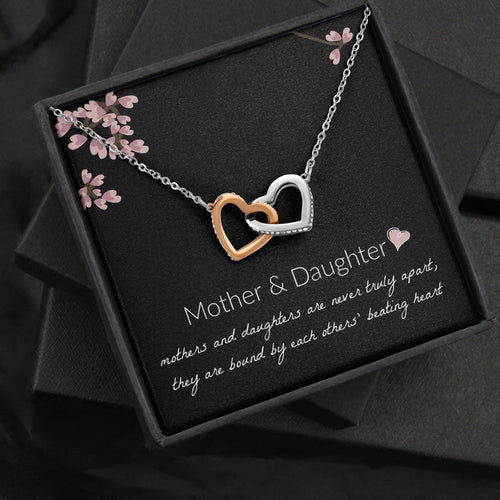 Mother and Daughter Necklace - Mother and Daughter Are Never Truly Apart, Gift for Mother and Daughter Interlocking Hearts Necklace - XL051Y - TGV
