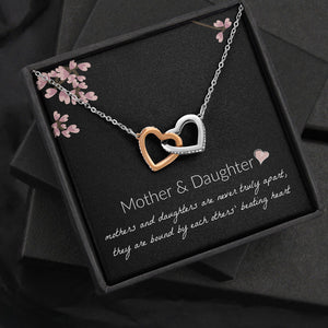 Mother and Daughter Necklace - Mother and Daughter Are Never Truly Apart, Gift for Mother and Daughter Interlocking Hearts Necklace - XL051Y - TGV