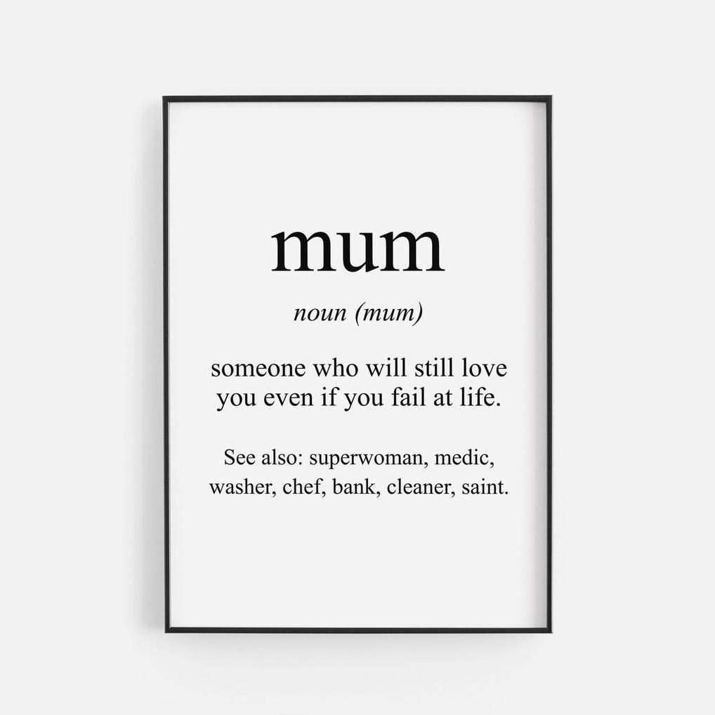 Family Panda Mum definitionCanvas Wall Art