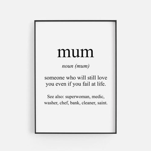 Family Panda Mum definitionCanvas Wall Art