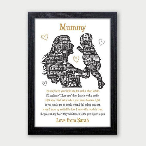Personalized Canvas, Family Panda mummy poem Canvas Wall Art, Wall Decor Visual Art