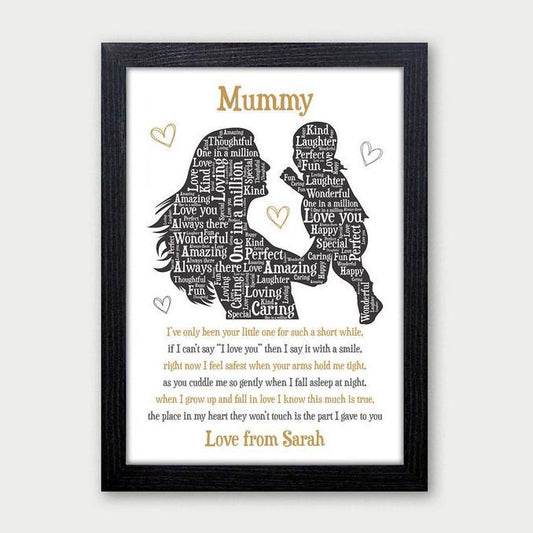 Personalized Canvas, Family Panda mummy poem Canvas Wall Art, Wall Decor Visual Art