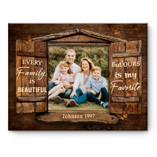 Personalized Family Canvas, Family Photo Canvas, Custom Family Gifts