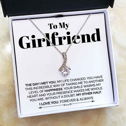To My Girlfriend Necklace - The Day I Met You - Alluring Necklace Meaningful Necklace For Girlfriend