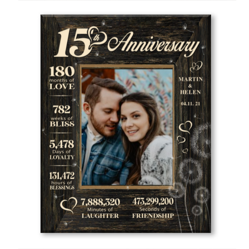 15 Year Wedding Anniversary Gift, 15 Year Anniversary Gift For Wife, 15 Year Anniversary Gift For Husband