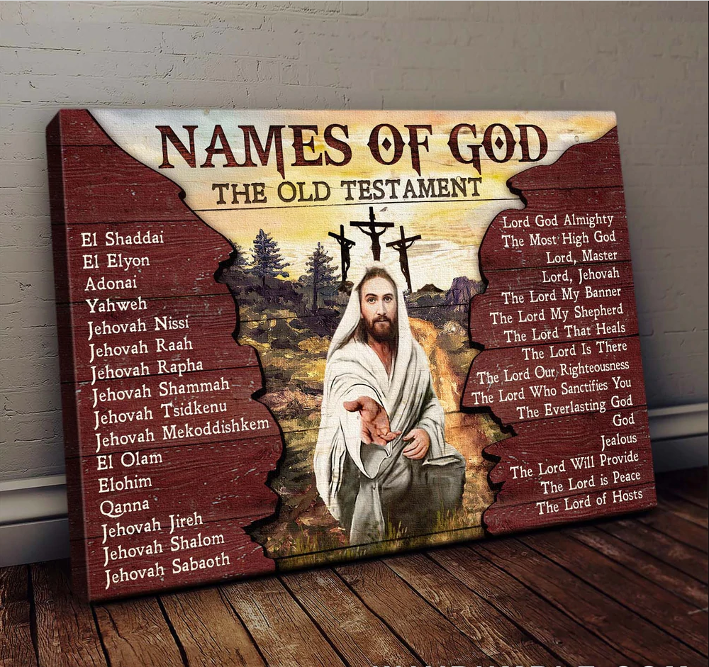 Names of God Jesus painting The old testament - Matte Canvas