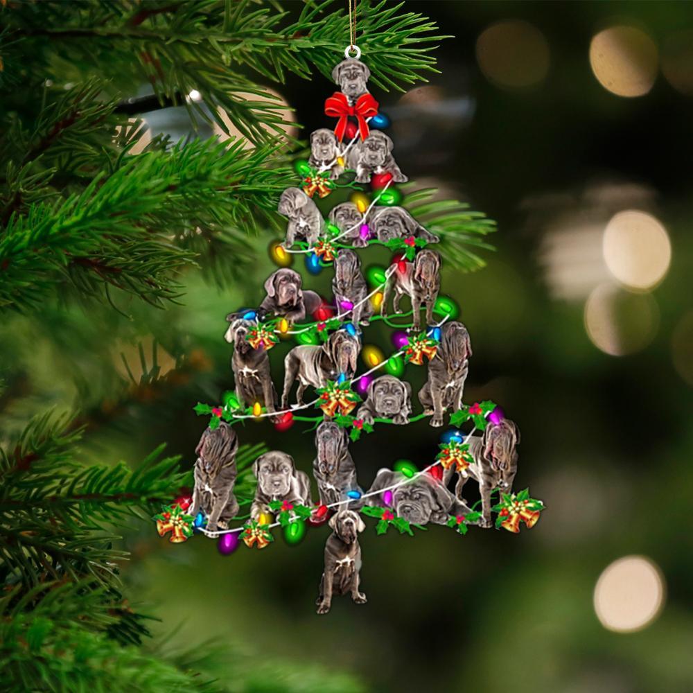 Neapolitan Mastiff-Christmas Tree Lights-Two Sided Ornament