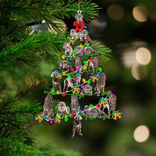 Neapolitan Mastiff-Christmas Tree Lights-Two Sided Ornament