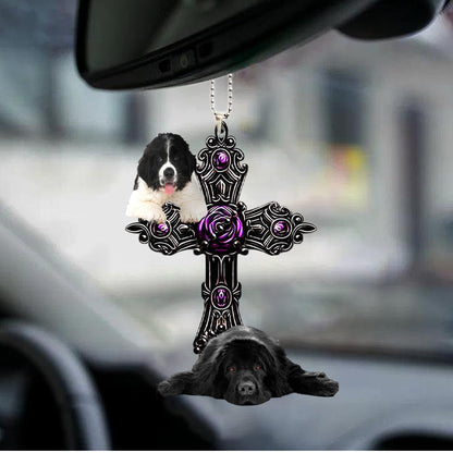 Newfoundland Pray For God Car Hanging Ornament Dog Pray For God Ornament Godmerch