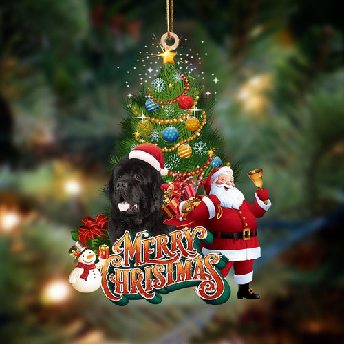 Godmerch- Ornament- Newfoundland-Christmas Tree&Dog Hanging Ornament, Happy Christmas Ornament, Car Ornament